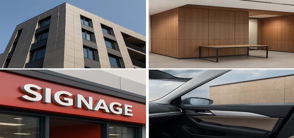 Versatile ACP applications by Nirmaan Groups – building, signage, interiors, and automotive